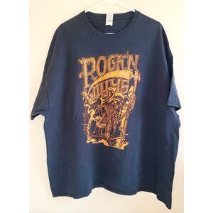 Rock'n Willys Tattoo Graphic T-Shirt Black on Gildan Size 3XL